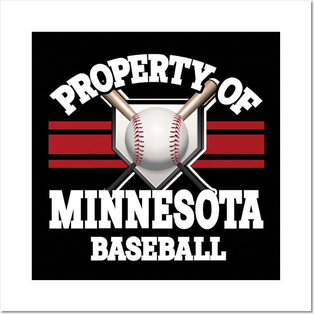 Proud Name Minnesota Graphic Property Vintage Baseball Wall Art by QuickMart